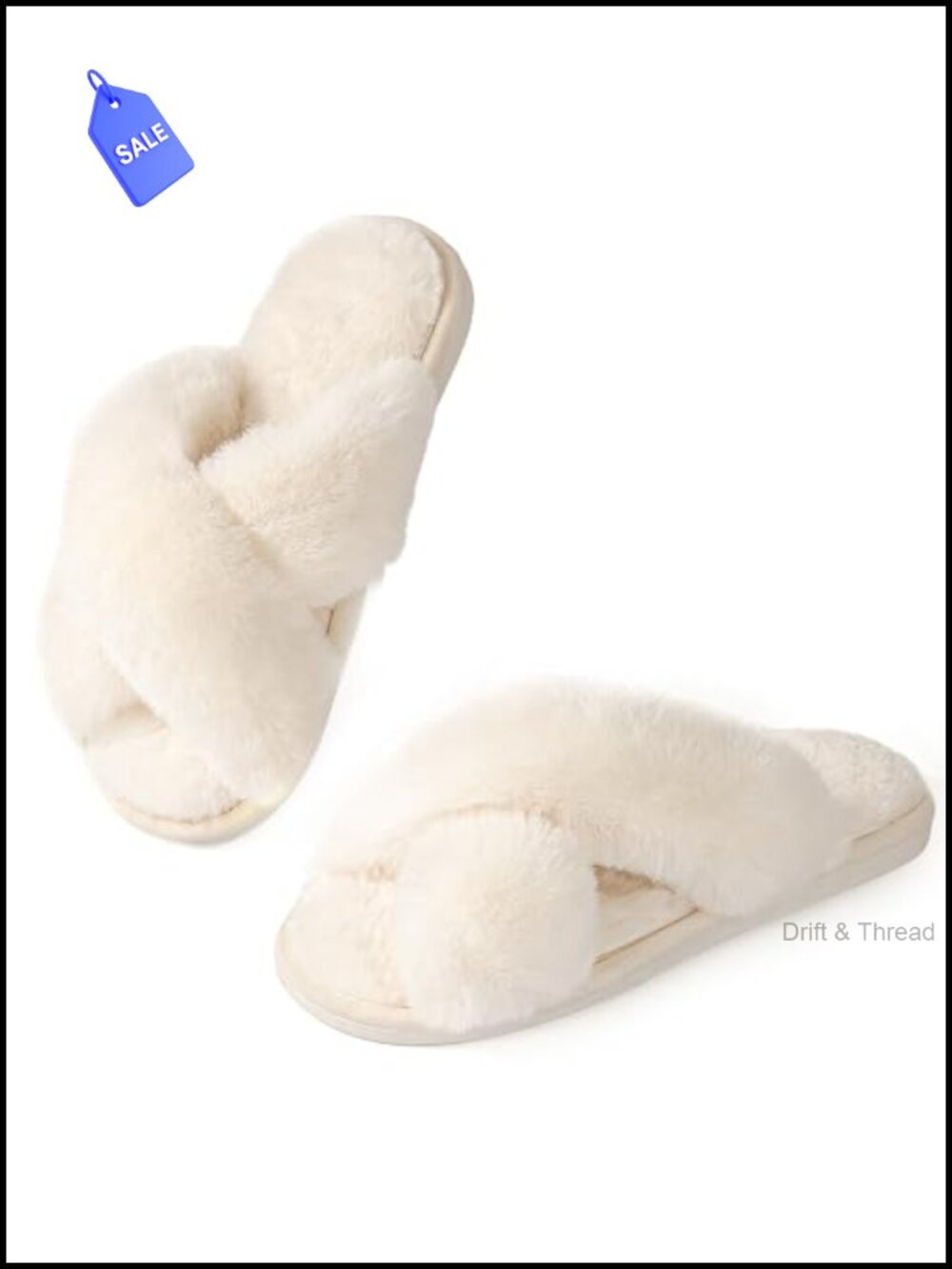 Fuzzy Memory Foam Open Toe Slippers for Women